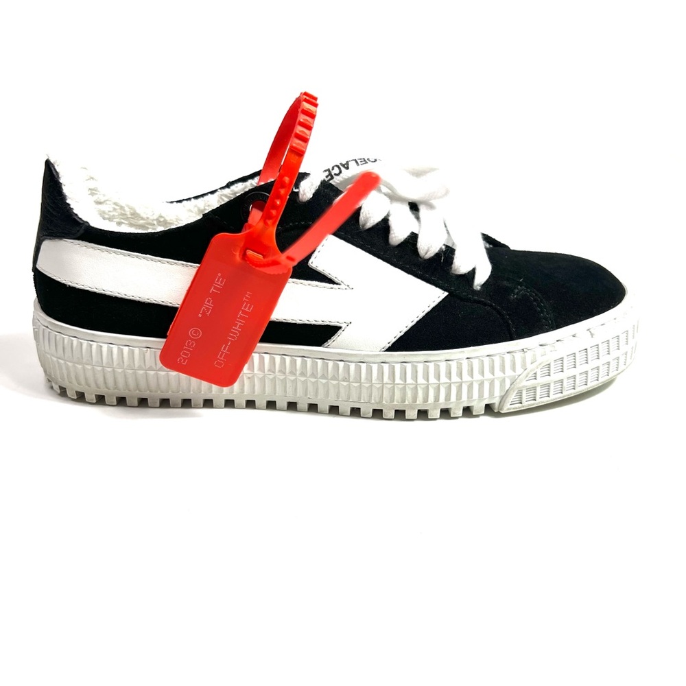 Off-White Arrow Black and White Suede Zip Tie Sneakers Size 35 - Picture 15 of 15
